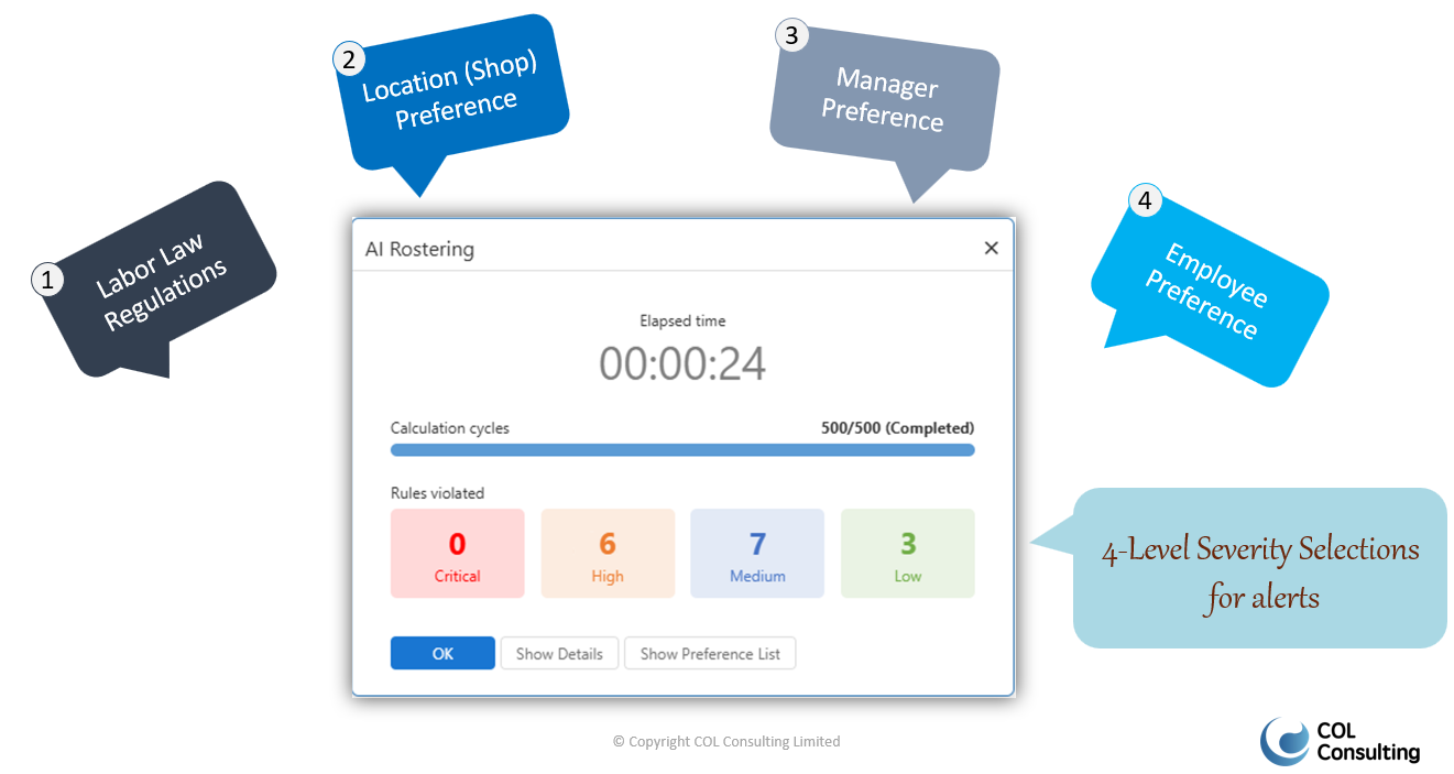 COL Attendance & AI Rostering System screenshot