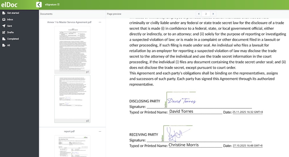 Audit log the sign info